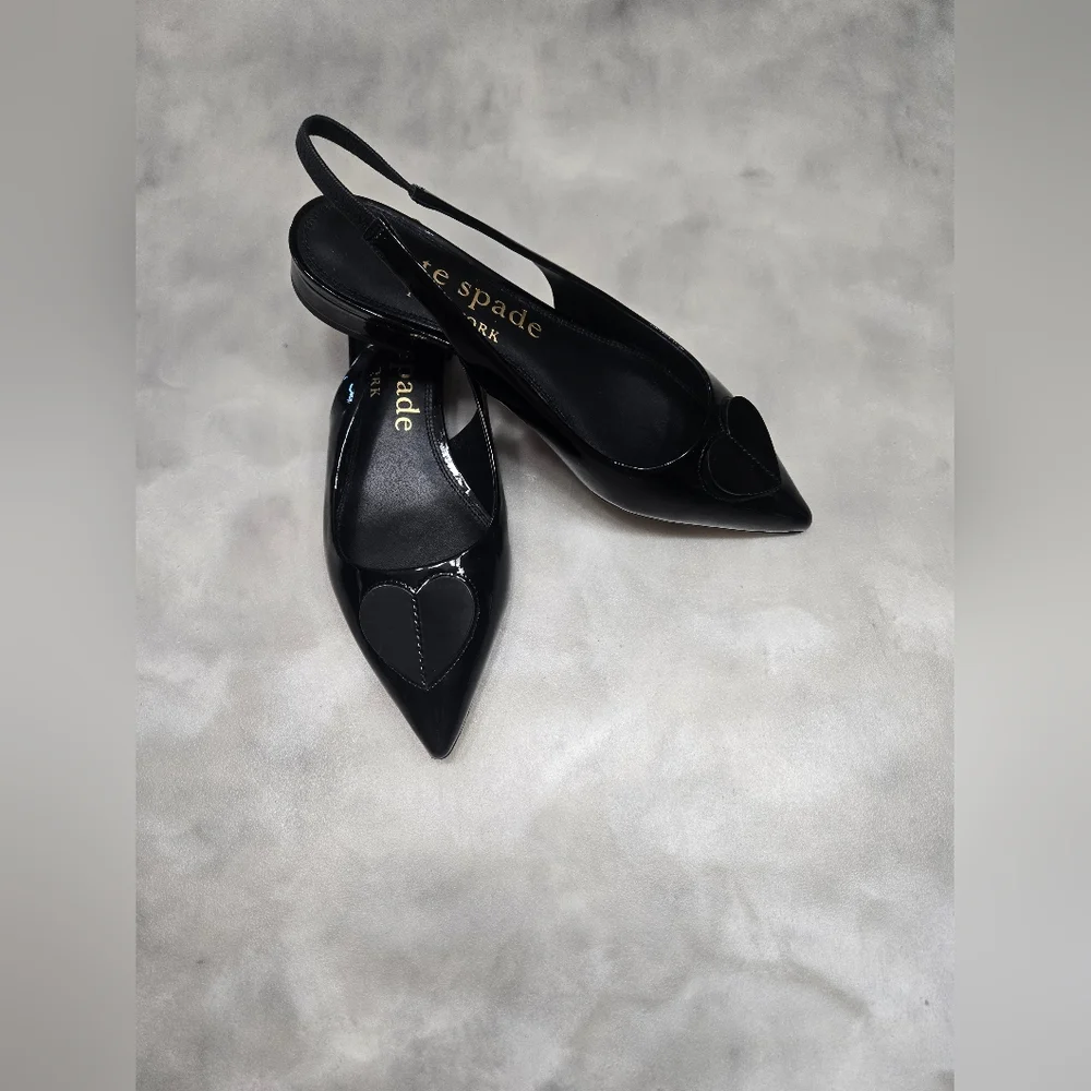 Kate Spade NY Lover Slingback Flat Black Patent Leather 1